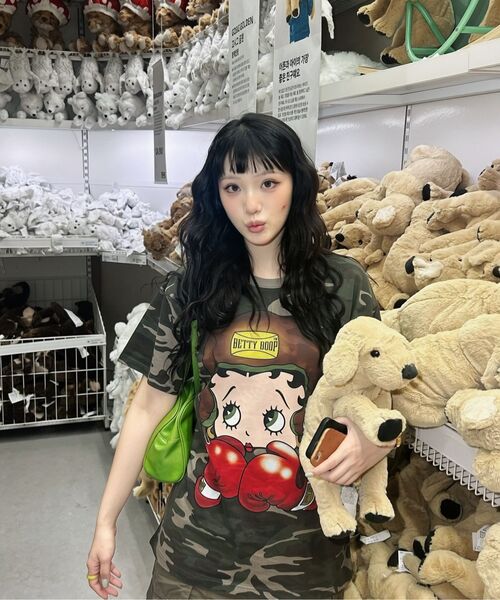 LAUGHER（ラファー）の「[ベティブープ] ボクサーTシャツ - カモ（Tシャツ/カットソー・レディース・その他・SMALL/MEDIUM/LARGE/X-LARGE）」の15枚目の写真