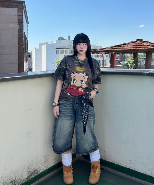 LAUGHER（ラファー）の「[ベティブープ] ボクサーTシャツ - カモ（Tシャツ/カットソー・レディース・その他・SMALL/MEDIUM/LARGE/X-LARGE）」の16枚目の写真