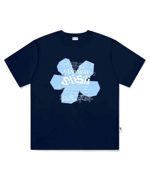 PAGESIISII(ページシシ)の「ノートフラワープリンティング半袖Tシャツネイビー(Tシャツ/カットソー・レディース・その他・SMALL/MEDIUM/LARGE)」の1枚目の写真