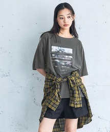 JEANASIS | ArtフォトコラージュボートネックプリントTEE/1055890(Tシャツ/カットソー)