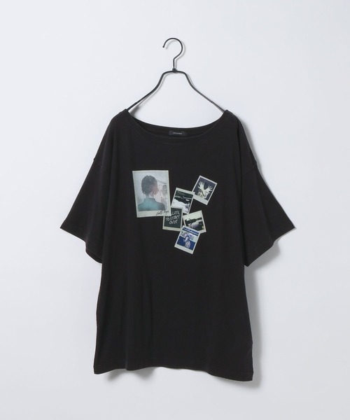 JEANASIS(ジーナシス)の「ArtフォトコラージュボートネックプリントTEE/1055890(Tシャツ/カットソー・レディース・ホワイト/ブラック/チャコール・LARGE/SMALL)」の13枚目の写真