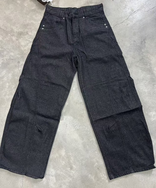 NEW GENTLEMAN(ニュージェントルマン)の「ヴェネトブラック ワイドバギー カーブ パンツ(デニムパンツ・メンズ・ブラック・M/S/L)」の7枚目の写真