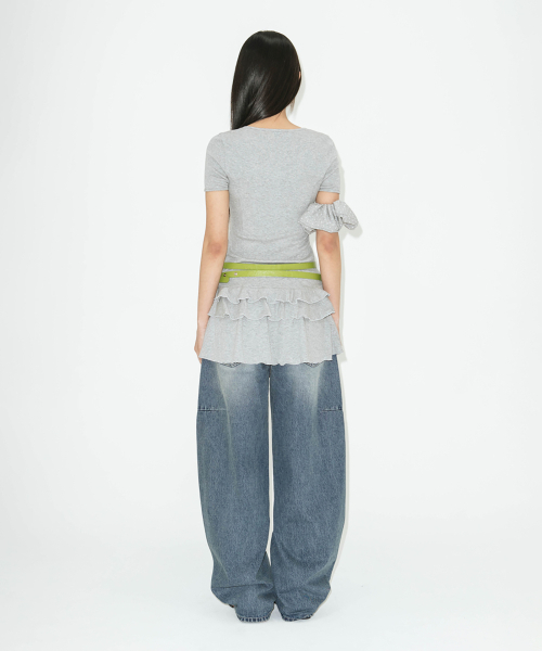 LOTSYOU(ロッツユー)の「lotsyou_Henly Neck Dress Melange Gray(ワンピース・レディース・その他・ONESIZE)」の4枚目の写真