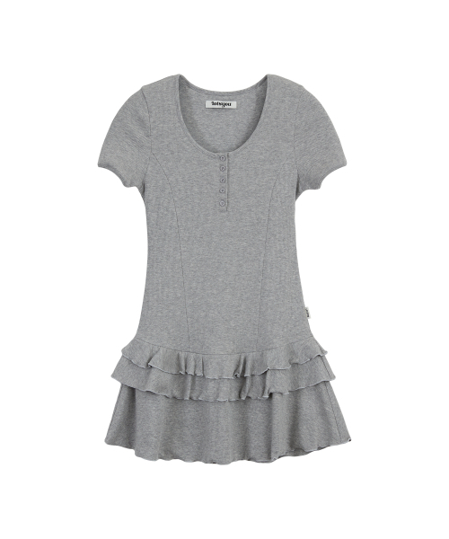 LOTSYOU(ロッツユー)の「lotsyou_Henly Neck Dress Melange Gray(ワンピース・レディース・その他・ONESIZE)」の5枚目の写真
