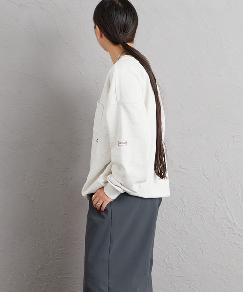 MARMOT（マーモット）の「【WEB先行予約】[Marmot/マーモット] 別注 ワンポイントロゴ刺繍 ポケットスウェット（スウェット・レディース・アッシュグレー/ブラック・M/S/XL/L）」の12枚目の写真