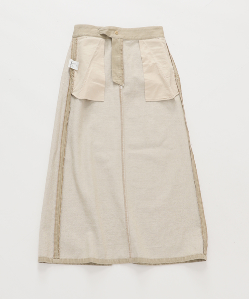 IENA(イエナ)の「《一部店舗限定》Maison IENA デニムグルカスカート(スカート・レディース・ベージュ/ホワイト・36/38)」の4枚目の写真