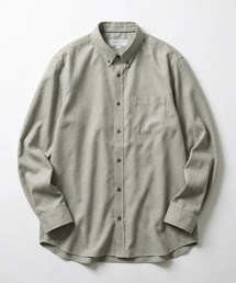 2026AW Polyester pique fabric ピケ織り 無地 長袖ボタンダウンシャツ