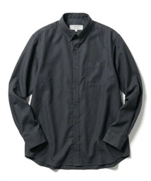 2026AW Polyester pique fabric ピケ織り 無地 長袖ボタンダウンシャツ