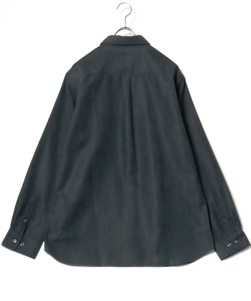 MARUKAWA(マルカワ)の「2026AW Polyester pique fabric ピケ織り 無地 長袖ボタンダウンシャツ(シャツ/ブラウス・メンズ・チャコール/サックスブルー/ベージュ/ブラック・M/L/LL)」の8枚目の写真