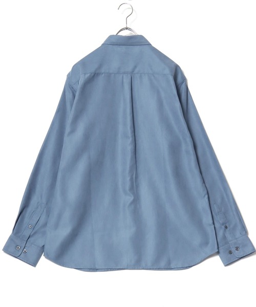 MARUKAWA(マルカワ)の「2026AW Polyester pique fabric ピケ織り 無地 長袖ボタンダウンシャツ(シャツ/ブラウス・メンズ・チャコール/サックスブルー/ベージュ/ブラック・M/L/LL)」の10枚目の写真