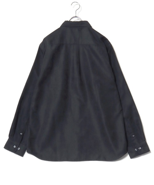 MARUKAWA(マルカワ)の「2026AW Polyester pique fabric ピケ織り 無地 長袖ボタンダウンシャツ(シャツ/ブラウス・メンズ・チャコール/サックスブルー/ベージュ/ブラック・M/L/LL)」の12枚目の写真