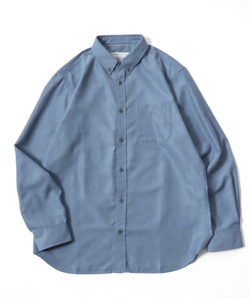 MARUKAWA(マルカワ)の「2026AW Polyester pique fabric ピケ織り 無地 長袖ボタンダウンシャツ(シャツ/ブラウス・メンズ・チャコール/サックスブルー/ベージュ/ブラック・M/L/LL)」の21枚目の写真