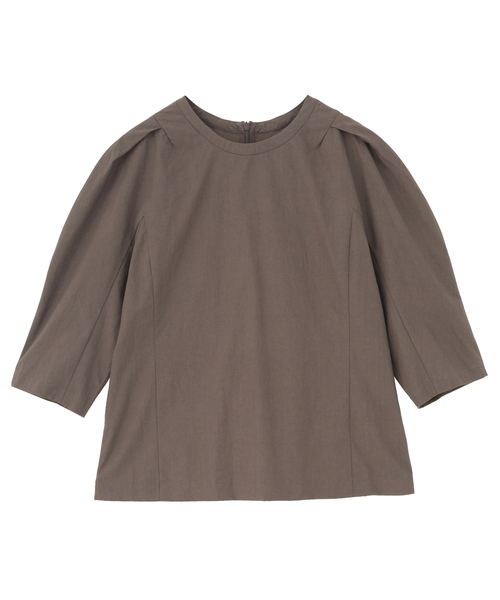 martinique(マルティニーク)の「パフショルダーコンビプルオーバー(Tシャツ/カットソー・レディース・ホワイト/ブラック/ブラウン・FREE)」の3枚目の写真