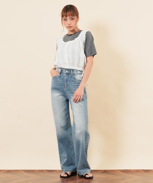 anap mimpi（アナップミンピ）の「ノースリーブクロップドブラウス（シャツ/ブラウス・レディース・ホワイト・F）」の6枚目の写真