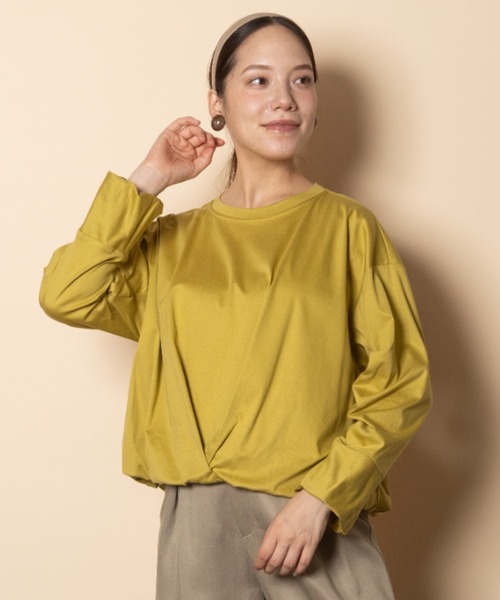 RESPEC(リスペック)の「オーガニックコットン バルーントップス(Tシャツ/カットソー・レディース・オフホワイト/チャコールグレー/オリーブ・MEDIUM)」の16枚目の写真