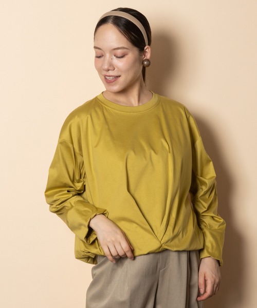 RESPEC(リスペック)の「オーガニックコットン バルーントップス(Tシャツ/カットソー・レディース・オフホワイト/チャコールグレー/オリーブ・MEDIUM)」の18枚目の写真