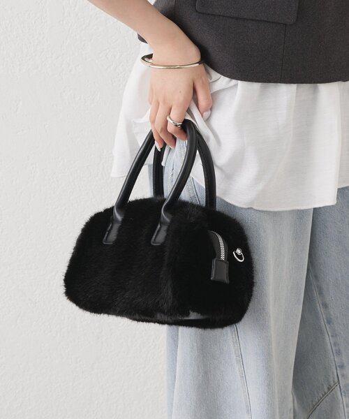 mystic(ミスティック)の「miniファーBAG(トートバッグ・レディース・ブラウン/ブラック・ONE SIZE)」の6枚目の写真