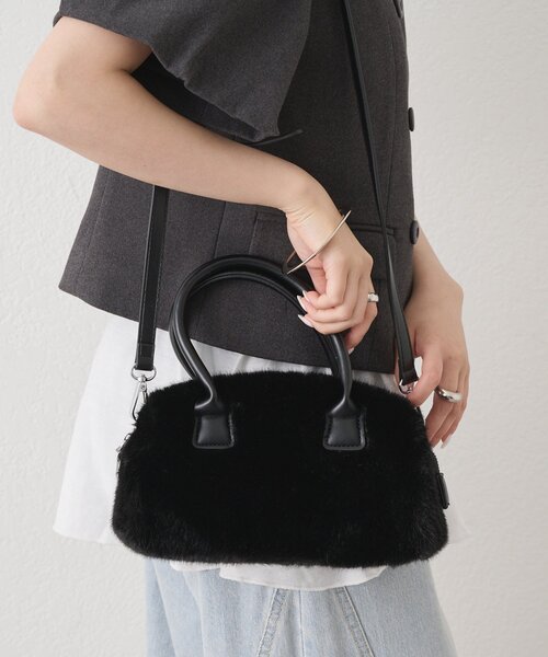mystic(ミスティック)の「miniファーBAG(トートバッグ・レディース・ブラウン/ブラック・ONE SIZE)」の8枚目の写真