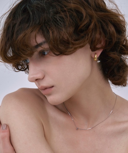 CENE(セネ)の「【CENE】セネ/ニュアンスダブルビューピアス(ピアス(両耳用)・レディース・シルバー×ゴールド・FREE)」の3枚目の写真