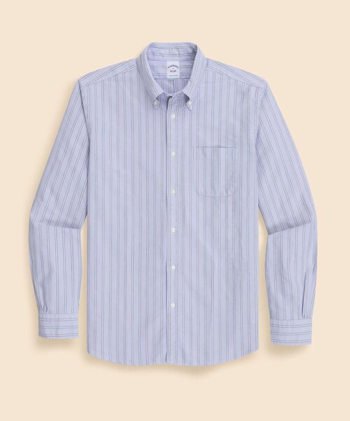 BROOKS BROTHERS(ブルックスブラザーズ)の「オックスフォード シーズナルパターン フライデーシャツ(シャツ/ブラウス・メンズ・ホワイト/ネイビー/ストライプ/ラベンダー/バーガンディー・MEDIUM/X-LARGE/LARGE/SMALL)」の4枚目の写真