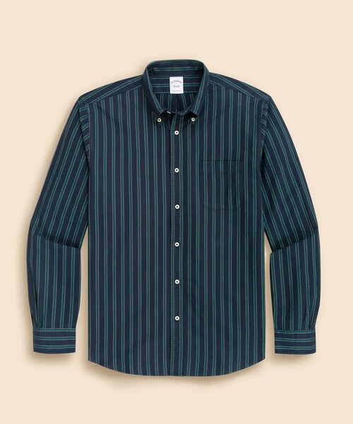 BROOKS BROTHERS(ブルックスブラザーズ)の「オックスフォード シーズナルパターン フライデーシャツ(シャツ/ブラウス・メンズ・ホワイト/ネイビー/ストライプ/ラベンダー/バーガンディー・MEDIUM/X-LARGE/LARGE/SMALL)」の3枚目の写真