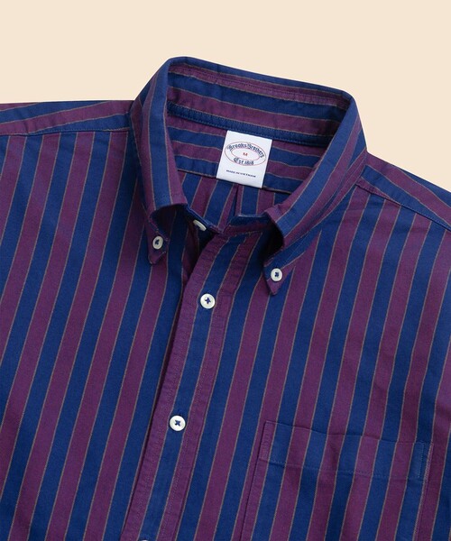 BROOKS BROTHERS(ブルックスブラザーズ)の「オックスフォード シーズナルパターン フライデーシャツ(シャツ/ブラウス・メンズ・ホワイト/ネイビー/ストライプ/ラベンダー/バーガンディー・MEDIUM/X-LARGE/LARGE/SMALL)」の16枚目の写真