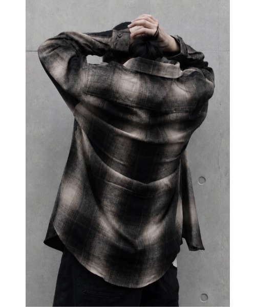 SHAKA WeAR(シャカウェア)の「【SHAKA WeAR/シャカウェア】フランネルオーバーシャツ Plaid Flannel Over shirt(シャツ/ブラウス・メンズ・ネイビー/ブラック系・X-LARGE)」の2枚目の写真