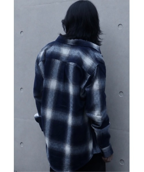 SHAKA WeAR(シャカウェア)の「【SHAKA WeAR/シャカウェア】フランネルオーバーシャツ Plaid Flannel Over shirt(シャツ/ブラウス・メンズ・ネイビー/ブラック系・X-LARGE)」の5枚目の写真