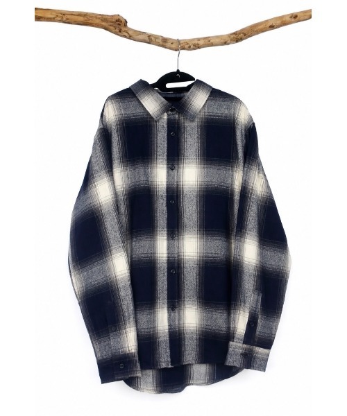 SHAKA WeAR(シャカウェア)の「【SHAKA WeAR/シャカウェア】フランネルオーバーシャツ Plaid Flannel Over shirt(シャツ/ブラウス・メンズ・ネイビー/ブラック系・X-LARGE)」の6枚目の写真