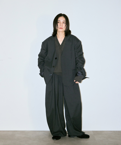 CITYSHOP(シティーショップ)の「《追加3》V-NECK スウェット(スウェット・レディース・ブラウン/グレー・FREE)」の17枚目の写真