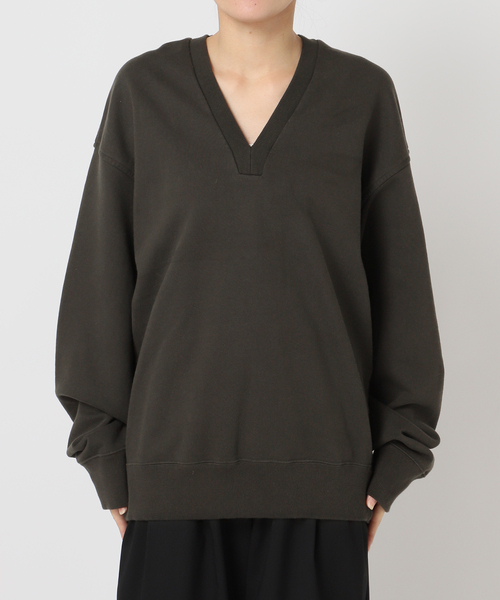 CITYSHOP(シティーショップ)の「《追加3》V-NECK スウェット(スウェット・レディース・ブラウン/グレー・FREE)」の6枚目の写真