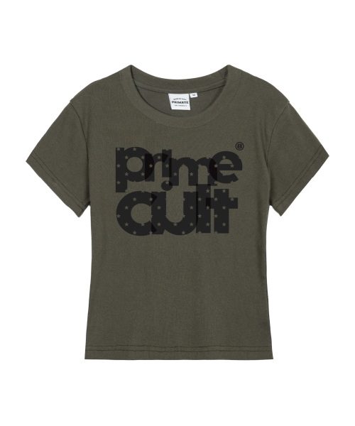 PRIMATE(プライメイト)の「STAR TAPE レディース スリムフィット半袖Tシャツ 3 COLORS(Tシャツ/カットソー・レディース・ホワイト/ブラック/カーキ・SMALL/MEDIUM)」の4枚目の写真