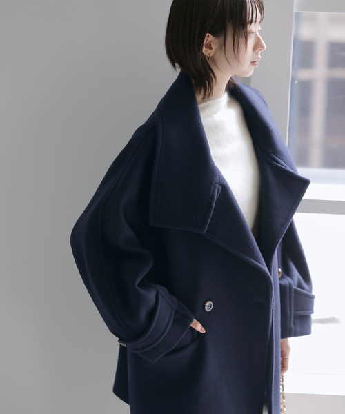La TOTALITE(ラトータリテ)の「シャルムビーバーショートコート(その他アウター・レディース・サファリグリーン/ベージュ/ネイビー・38/36)」の3枚目の写真