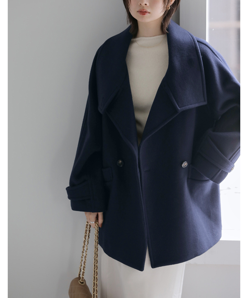 La TOTALITE(ラトータリテ)の「シャルムビーバーショートコート(その他アウター・レディース・サファリグリーン/ベージュ/ネイビー・38/36)」の19枚目の写真
