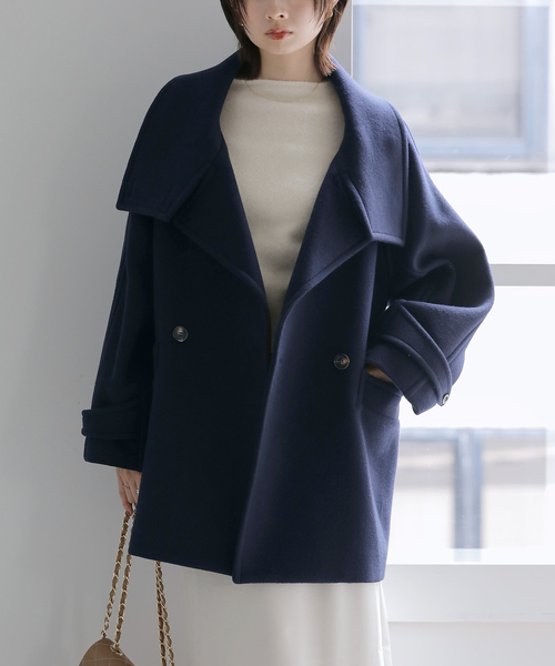 La TOTALITE(ラトータリテ)の「シャルムビーバーショートコート(その他アウター・レディース・サファリグリーン/ベージュ/ネイビー・38/36)」の21枚目の写真