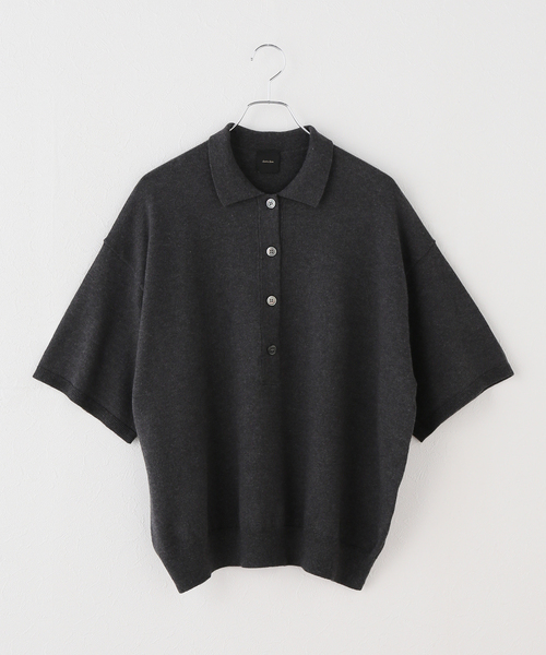 Spick & Span(スピックアンドスパン)の「ハーフスリーブポロシャツニット(ニット/セーター・レディース・ブラウン/チャコールグレー・FREE)」の19枚目の写真