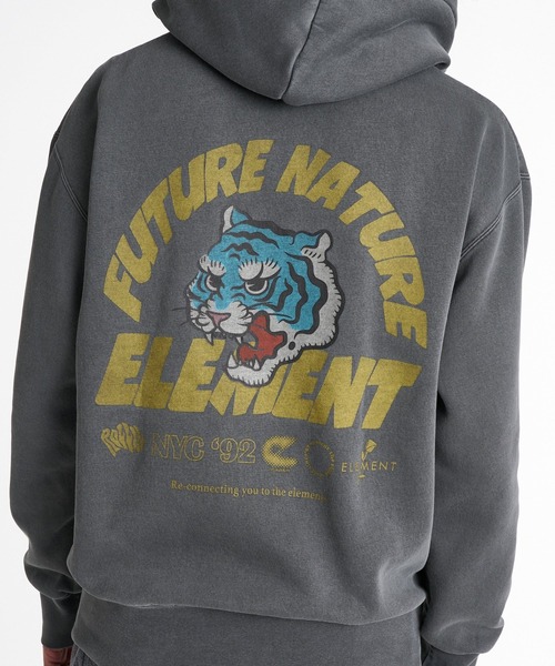 ELEMENT（エレメント）の「ELEMENT メンズ TIGER HOOD パーカー 【2026年秋冬モデル】/エレメントバック袖プリント裏起毛フーディー（パーカー・メンズ・ブラック系その他/ホワイト系その他/ネイビー・X-LARGE/LARGE/MEDIUM）」の4枚目の写真