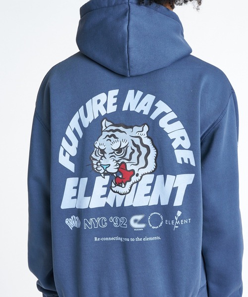 ELEMENT（エレメント）の「ELEMENT メンズ TIGER HOOD パーカー 【2026年秋冬モデル】/エレメントバック袖プリント裏起毛フーディー（パーカー・メンズ・ブラック系その他/ホワイト系その他/ネイビー・X-LARGE/LARGE/MEDIUM）」の8枚目の写真