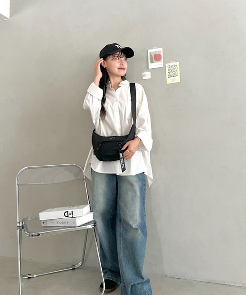 Lee(リー)の「Lee.撥水ポリエステル ラウンドショルダーバッグ.ミニショルダー(ショルダーバッグ・レディース・ブラック×グリーン/ブラック×ブラック/ブラック×ピンク/ブラック×パープル/ブラック×ホワイト・FREE)」の17枚目の写真