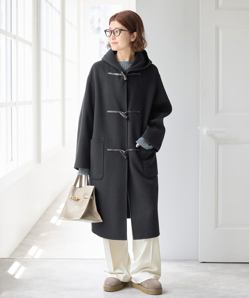 Spick & Span(スピックアンドスパン)の「ウールリバーダッフルコート(ダッフルコート・レディース・ブラック/ブラウン系その他・38/36)」の3枚目の写真