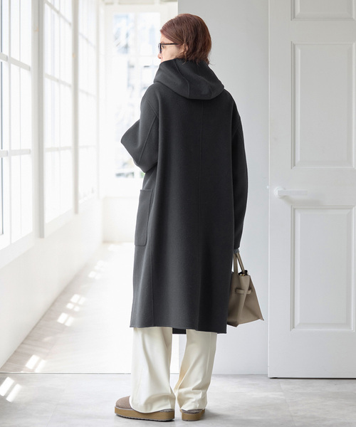 Spick & Span(スピックアンドスパン)の「ウールリバーダッフルコート(ダッフルコート・レディース・ブラック/ブラウン系その他・38/36)」の11枚目の写真