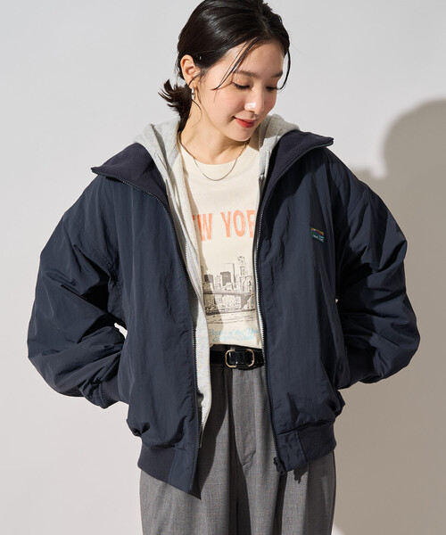 FREAK'S STORE(フリークスストア)の「限定展開 FREAK'S STORE OUTDOORS リバーシブル スタンドカラー ブルゾン(その他アウター・レディース・ネイビー/ブラック/チャコールグレー/ベージュ/オリーブ・フリ-)」の5枚目の写真