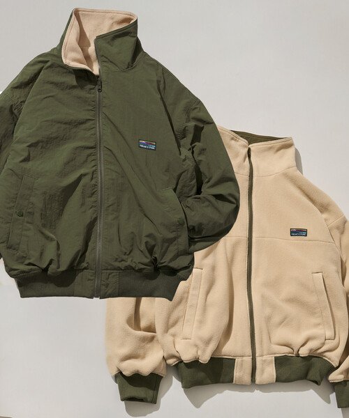 FREAK'S STORE(フリークスストア)の「限定展開 FREAK'S STORE OUTDOORS リバーシブル スタンドカラー ブルゾン(その他アウター・レディース・ネイビー/ブラック/チャコールグレー/ベージュ/オリーブ・フリ-)」の4枚目の写真