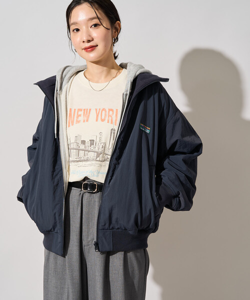 FREAK'S STORE(フリークスストア)の「限定展開 FREAK'S STORE OUTDOORS リバーシブル スタンドカラー ブルゾン(その他アウター・レディース・ネイビー/ブラック/チャコールグレー/ベージュ/オリーブ・フリ-)」の8枚目の写真