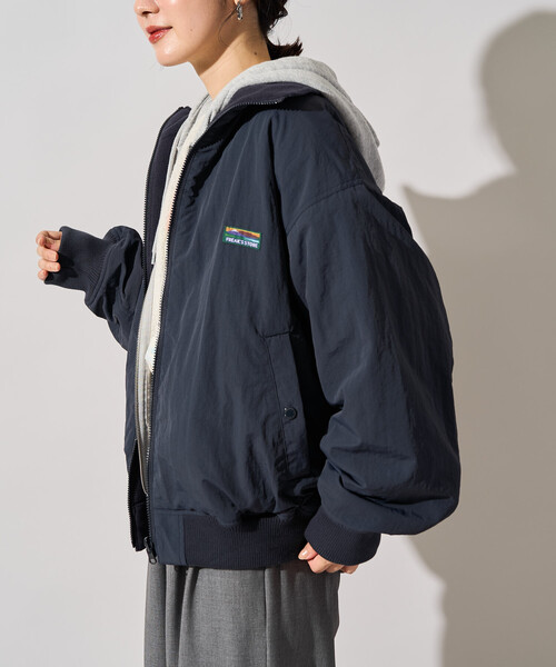 FREAK'S STORE(フリークスストア)の「限定展開 FREAK'S STORE OUTDOORS リバーシブル スタンドカラー ブルゾン(その他アウター・レディース・ネイビー/ブラック/チャコールグレー/ベージュ/オリーブ・フリ-)」の10枚目の写真