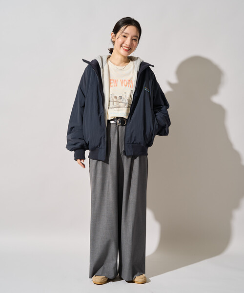 FREAK'S STORE(フリークスストア)の「限定展開 FREAK'S STORE OUTDOORS リバーシブル スタンドカラー ブルゾン(その他アウター・レディース・ネイビー/ブラック/チャコールグレー/ベージュ/オリーブ・フリ-)」の12枚目の写真