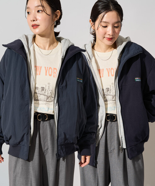 FREAK'S STORE(フリークスストア)の「限定展開 FREAK'S STORE OUTDOORS リバーシブル スタンドカラー ブルゾン(その他アウター・レディース・ネイビー/ブラック/チャコールグレー/ベージュ/オリーブ・フリ-)」の15枚目の写真