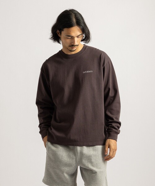 Saturdays NYC(サタデーズ ニューヨークシティ )の「Max Weight Vintage Sport LS T-Shirt(Tシャツ/カットソー・メンズ・ダークブラウン/チャコールグレー/ライトグレー・M/L/S/XL)」の4枚目の写真