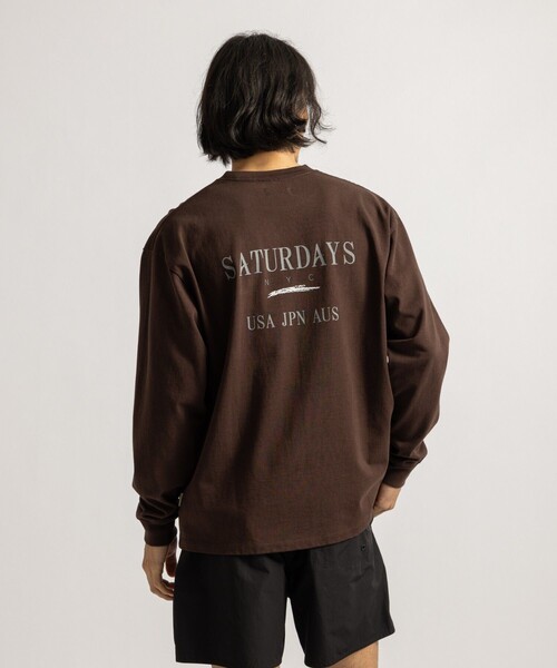 Saturdays NYC(サタデーズ ニューヨークシティ )の「Max Weight Vintage Sport LS T-Shirt(Tシャツ/カットソー・メンズ・ダークブラウン/チャコールグレー/ライトグレー・M/L/S/XL)」の3枚目の写真