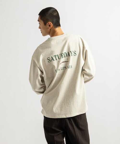 Saturdays NYC(サタデーズ ニューヨークシティ )の「Max Weight Vintage Sport LS T-Shirt(Tシャツ/カットソー・メンズ・ダークブラウン/チャコールグレー/ライトグレー・M/L/S/XL)」の2枚目の写真